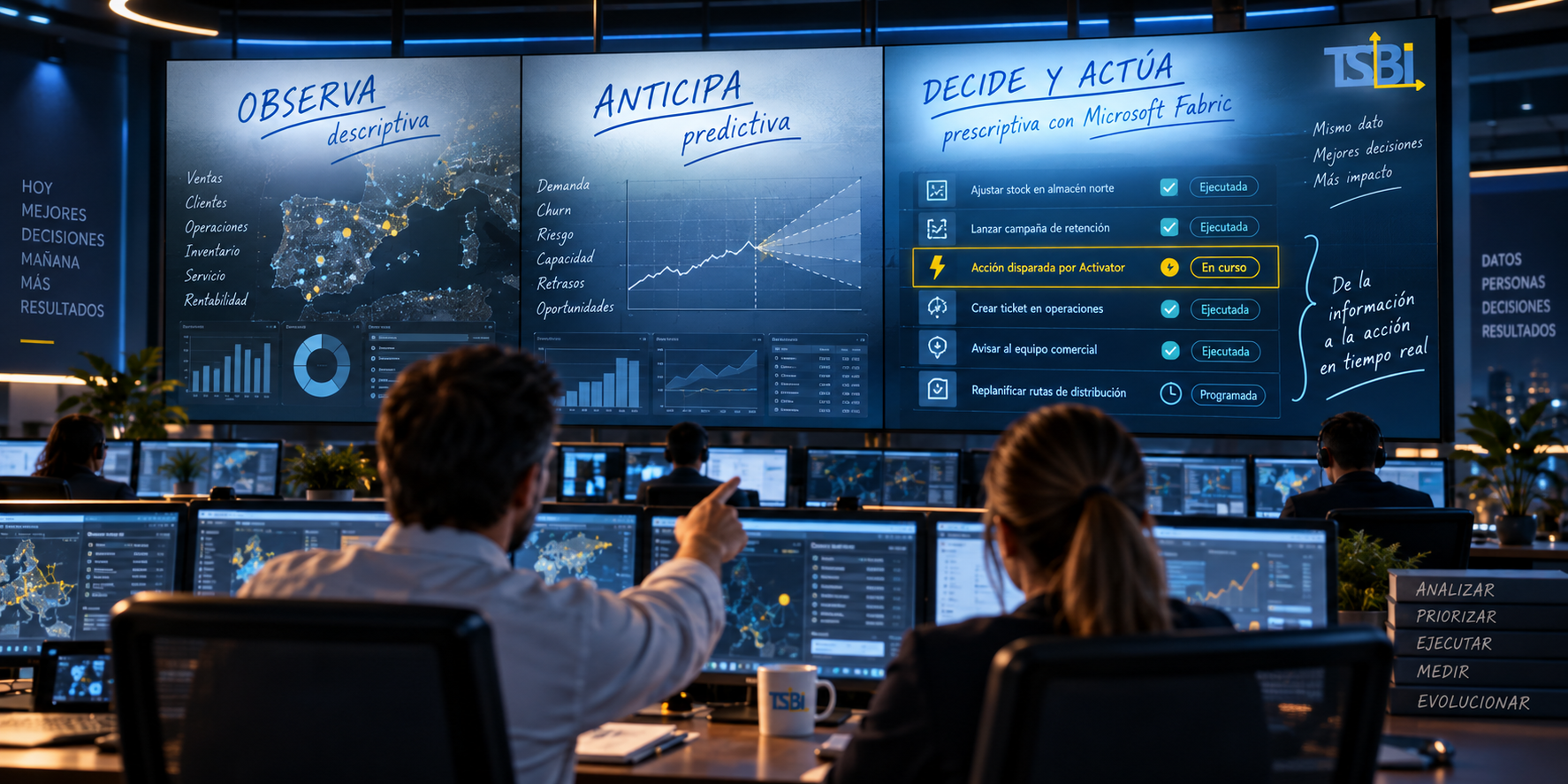 De la predicción a la decisión con Microsoft Fabric: OneLake, Data Science, Activator y Power BI
