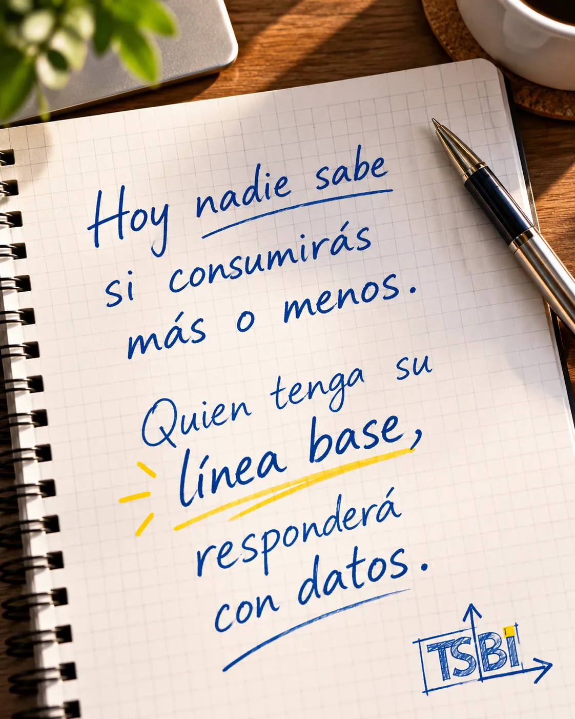 Hoy nadie sabe si consumirás más o menos. Quien tenga su línea base, responderá con datos.